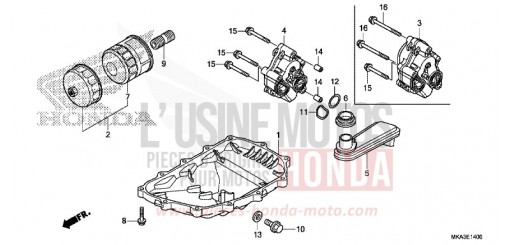 OIL PAN/OIL PUMP NC750XDJ de 2018